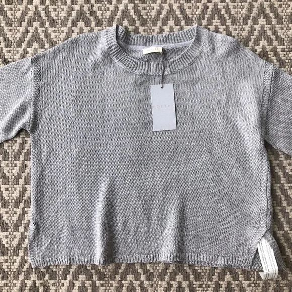 Poetry short sleeve linen knit sweater top size 6 - Picture 2 of 13